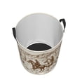 thumbnail image 3 of Goofa Western Desert Cowboys1 Printed Circular Hamper,Laundry Basket with Handles,Storage Baskets Foldable,Large Capacity Laundry Hamper-Small, 3 of 8