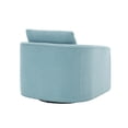 thumbnail image 3 of MINCETA Accent Chairs,Oversized 360 Swivel Armchair(Seat Area:25.6"D x 26.8"W),Modern Comfy Reading Chairs for Living Room with Metal Base,Performance Fabric in Teal, 3 of 5