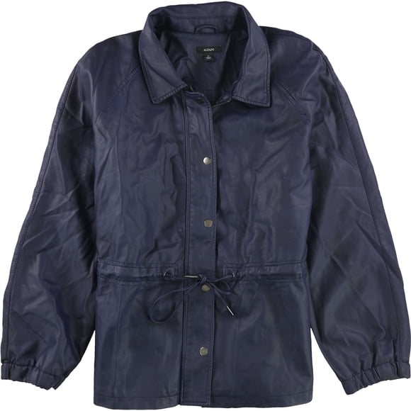 Chaqueta con cordón en la cintura Alfani para mujer azul mediana