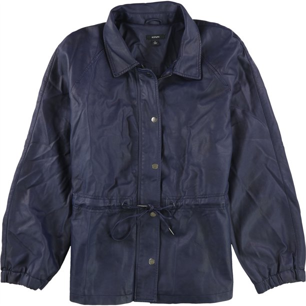 Chaqueta con cordón en la cintura Alfani para mujer azul mediana