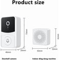 thumbnail image 4 of Wireless doorbell Camera,Smart doorbell Surveillance,2-Way Audio,Night Vision Home Doorbell Camera for Homes, Apartments, Offices, 2.4Ghz WiFi Only., 4 of 4