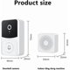 thumbnail image 4 of Wireless doorbell Camera,Smart doorbell Surveillance,2-Way Audio,Night Vision Home Doorbell Camera for Homes, Apartments, Offices, 2.4Ghz WiFi Only., 4 of 4