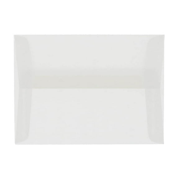 JAM Paper A7 Translucent Envelopes, 5.3x7.3, Clear, 25/Pack