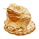 thumbnail image 1 of Estatua de rana de la suerte, decoración Feng Shui, figura de sapo dorado, escultura coleccionable para Estilo C, 1 of 9