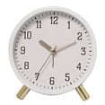 thumbnail image 1 of Quartz Alarm Clock Simple Silent Desktop Round Creative Pointer Table Clock, 1 of 5