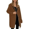 thumbnail image 3 of TIANZEN Women's Jacket Warm Hooded Zip Up Coat Soft Casual Outerwear Lightweight Comfortable Winter Fashion Top Womens Fitted Jacket Sweaters Women Jacket Fall, 3 of 7