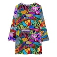thumbnail image 3 of Mola De Panama Ocean Loose Dress Evening Dress Summer Dresses for Women Luxury Dress Long Sleeved Dress, 3 of 4