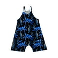thumbnail image 2 of FAHXNVB Girls Summer Romper Sleeveless V Neck Graphic Print Jumpsuit Short Outfits with Pocket One Piece Casual Fashion Clothes 5-14 Years, 2 of 4