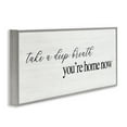 thumbnail image 3 of Stupell Industries Deep Breath You're Home Phrase Typography Painting Gray Framed Art Print Wall Art, 24 x 10, 3 of 9