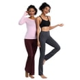 thumbnail image 4 of BUBBLELIME 29""/31""/33""/35"" 4 estilos Pantalones de yoga con piernas rectas para mujer Control de barriga - Pierna recta_Shadowcharcoal L_33"" Entrepierna, 4 of 5