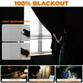 thumbnail image 4 of Blackout Curtains with Autohesion Technology, Thermal Insulated No Drill Window Drapes for Bedroom Kitchen Bathroom, Light Blocking, 35W x 48L, Black, 4 of 6
