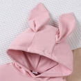thumbnail image 6 of XIMIN Newborn Baby Boy Girl Easter Outfit Rabbit Ear Hooded Sweatshirt Romper Oversized Bubble Onesie Cute Bunny Outfit, 6 of 7