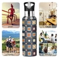 thumbnail image 7 of Yayeee 20oz Insulated Water Bottle Double Wall Stainless Steel with Flip Straw Lid, Square Harmony, 7 of 7