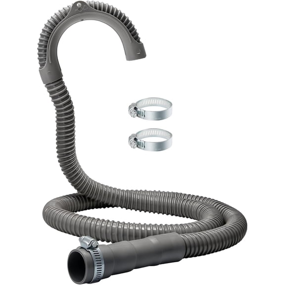 Solimeta 6 FT Universal Washing Machine Drain Hose, Washer Hoses with Clamp, Corrugated and Flexible Replacment Washer Drain Hose