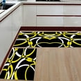 thumbnail image 3 of Modern Abstract Art Kitchen Mats for Floor Cushioned Anti Fatigue 2 Piece Set Kitchen Runner Rugs Non Skid Washable Geometric Circle Black Yellow Doormat for Kitchen Bathroom Bedroom Decor, 3 of 7