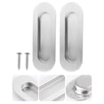 thumbnail image 1 of WEUVEB Poignées de Porte de Cuisine 2 Pcs Poignée Invisible Moderne pour Installation Facile en Argent, 1 of 6