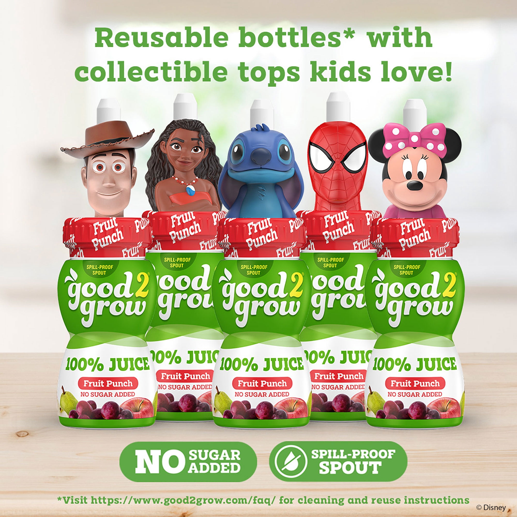 (3 pack) good2grow Marvel's Spider-Man 6oz 100% Fruit Punch Juice Single Serve (Character Tops Vary, Exact Item may not be Pictured)