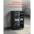 thumbnail image 2 of VEVOR 16U AV Rack, 200 lbs Max Capacity, Home Recording Studio Rack with Lockable Caster Wheels, Open Frame Server Cabinet, Special Vent Design, for 19-Inch Audio Video Musical & IT Equipment Mounting, 2 of 9