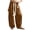 Caramel, variant on Women's Baggy Wide Leg Harem Pants Drawstring Boho Trousers with Pockets