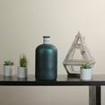 thumbnail image 2 of 10" Seafoam Green and Black Handcrafted Marbled Glass Vase, 2 of 2