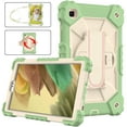 thumbnail image 7 of Kids 3-layer Case for Samsung Galaxy Tab A7 Lite 8.7" 2021 SM-T225/SM-T220, with Pencil Holder 360 Rotating Kickstand Hand-strap/ Shoulder Strap Heavy Duty Protective Cover,H-matcha green+beige, 7 of 7