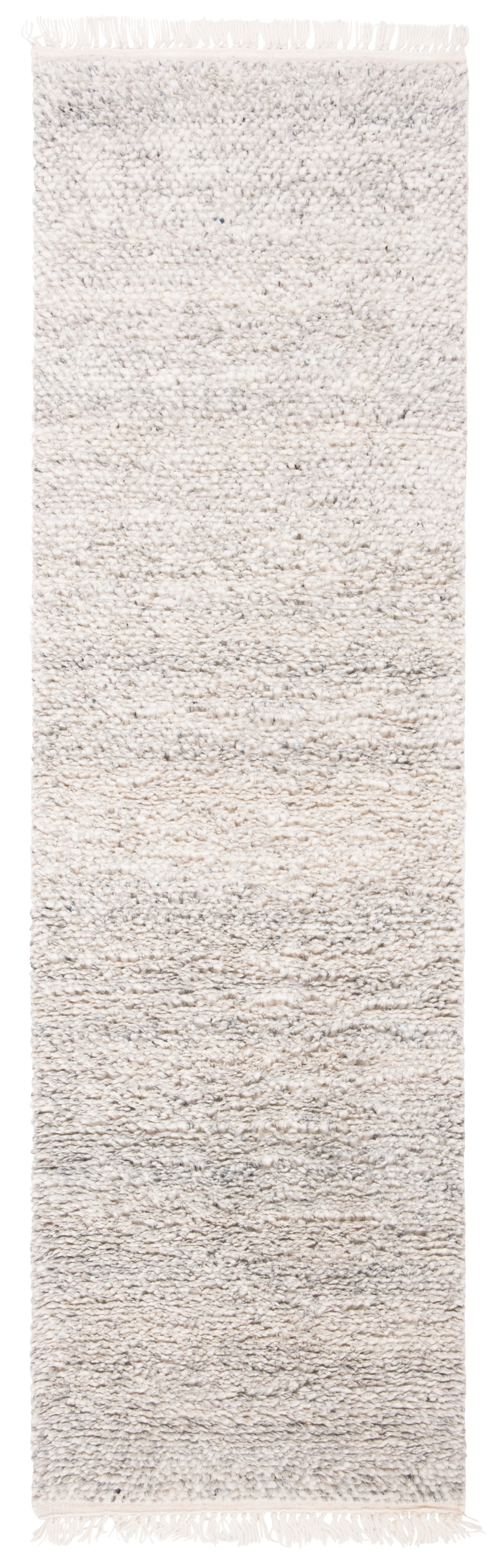 SAFAVIEH Casablanca Carbrey Solid Wool Shag Runner Rug, Grey, 2'3" x 8'