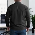 thumbnail image 5 of Mens Big and Tall Dress Shirts Button Down Shirts Long Sleeve Shirt Black 4XL, 5 of 7