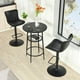 thumbnail image 4 of Muebles de Bar, Mesa de Bar en Color Negro de 60 cm, Diseño de 2 Niveles, 4 of 7