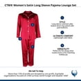 thumbnail image 5 of CTM  Satin Long Sleeve Pajama Lounge Set (Women), 5 of 5