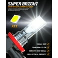 thumbnail image 6 of Super Bright Combo LED Headlight H7+H11+H11 High+Low Beam+Fog Light Bulbs 3 Sets, 6 of 18