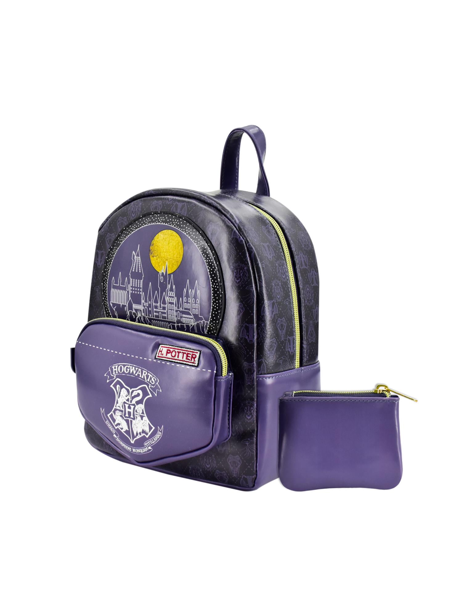 Harry Potter Mini Backpack with Coin Purse, Artifacts Design, Small Travel Bag for Men and Women, Multi