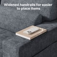 thumbnail image 6 of Asofer 89" Modern Chenille Sofa Couch, 3-Seater Upholstered Settee with  Pillows &Pockets for Small Spaces, Apartment,Dark Gray, 6 of 11