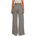 thumbnail image 7 of Lzobxe Pants for Women Wide Leg Linen Summer Casual Palazzo Flowy with Pocket Drawstring Loose Lightweight,Sizes S-4XL, 7 of 7