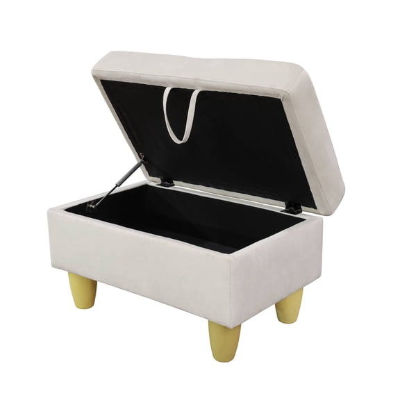 Faux Leather Ottoman