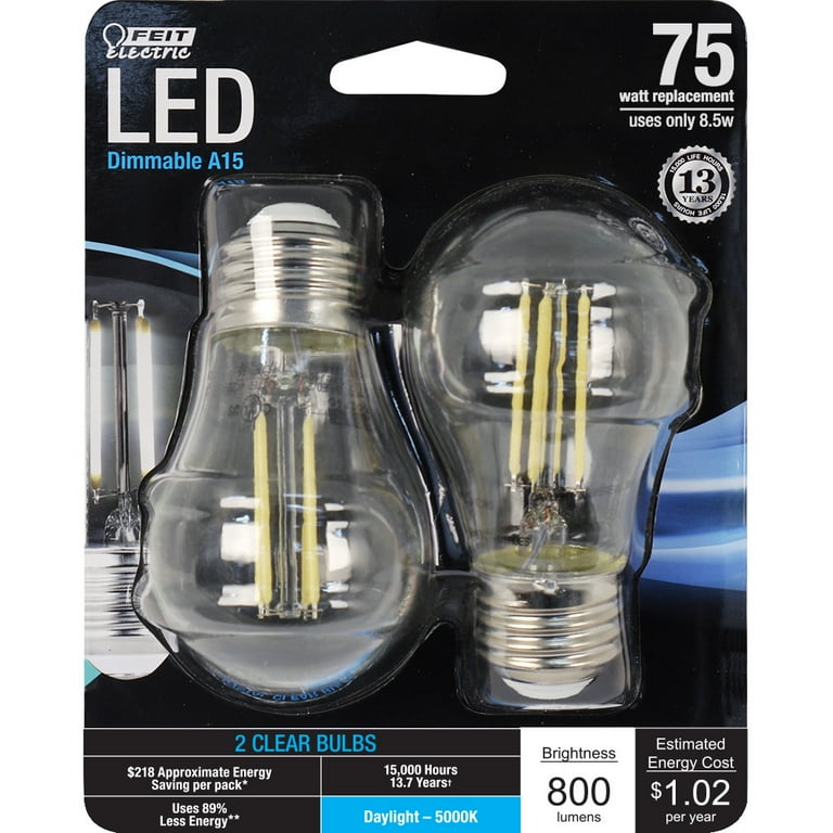 Feit Electric LED A19 Bulbs - 100W Equivalent, 1600 Lumens | 2700K Soft White Non-Dimmable