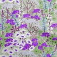 thumbnail image 1 of oneOone Polyester Spandex Green Fabric Asian Floral Botanical Flower Sewing Material Print Fabric By The Yard 56 Inch Wide, 1 of 4