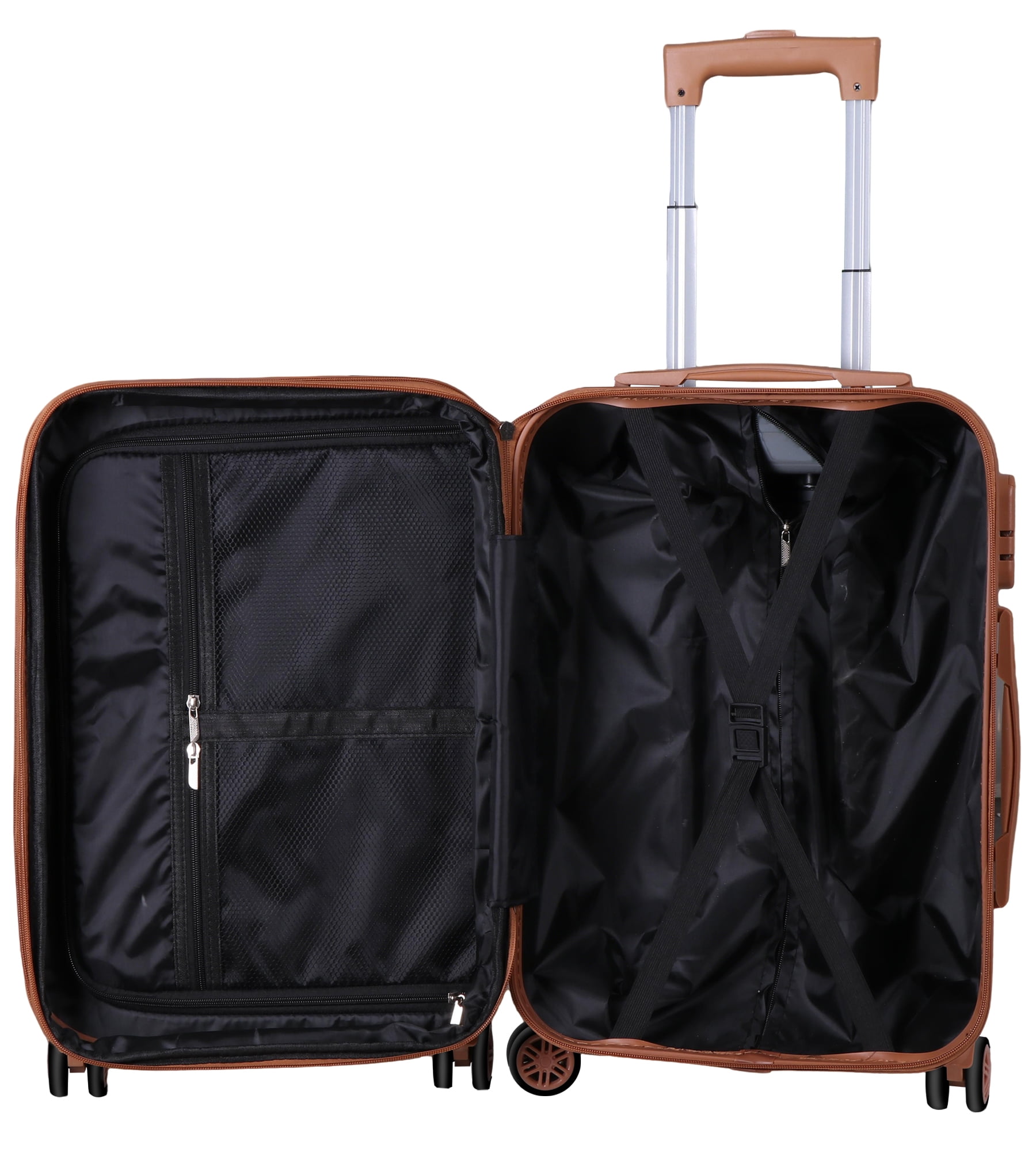 HomGarden 22-inch Carry on Luggage Hardside Expandable Travel Suitcase Spinner TSA Lock, White