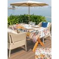 thumbnail image 4 of Outdoor Tablecloth with Umbrella Hole and Zipper, Fall Brown Eucalyptus Rectangle Table Cloth 60x120 Inch Waterproof Tablecloth, Thanksgiving Pumpkins Farmhouse Wood Picnic Table Cover for Patio, 4 of 7