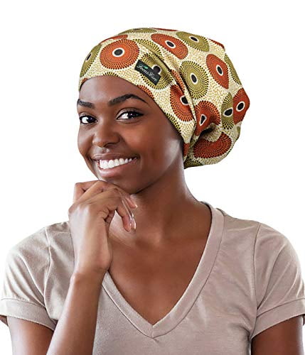 FocusCare Hair Wraps for Women with Natural Curly Sleeping Satin Lined ...