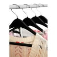 thumbnail image 5 of The Great American Hanger Company Rugged Black Plastic Suit Hanger with Fixed Bar and Chrome Swivel Hook 50/Box, 5 of 5