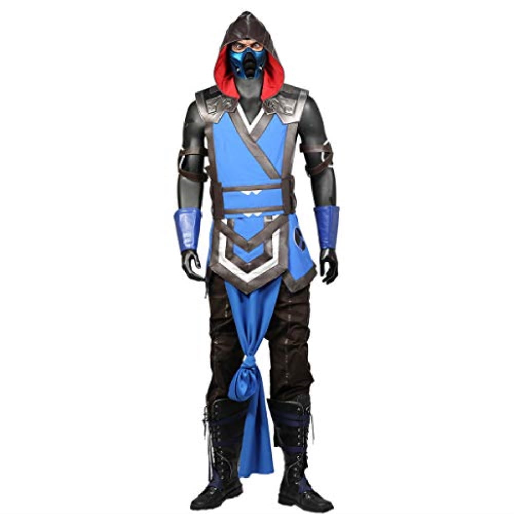 mortal kombat 11 subzero costume adults cosplay men halloween unifrom suit