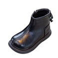 thumbnail image 6 of Dakaela 4-12Y Boy Girl Ankle Boots Waterproof Non Slip Chelsea Boot Little Kids Toddler Winter Combat Work Booties Outdoor Walking Shoes Black, 6 of 7