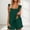 Blackish Green, variant on LIZUOJUN Pajama Sets For Women 2 Piece Satin Camisole Top Shorts Set Square Neck Ruffle Strap Drawstring Waist Soft Breathable Lightweight Loungewear - L