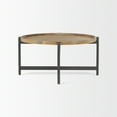 thumbnail image 4 of Mercana Marquisa Small Wood and Metal Coffee Table in Brown/Black, 4 of 6