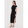thumbnail image 2 of Women's Textured Knit Sleeveless One Shoulder Midi Dress, 2 of 3