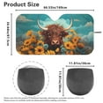 thumbnail image 5 of KUIFORTI Windshield Sun Shade Cute Highland Cow Car Sun Visor Sun Shade for Car Windshield - 66.53" x 34.44" Large Car Window Shades for SUV & Truck - Foldable Sun Protection Window Shade Accessories, 5 of 5