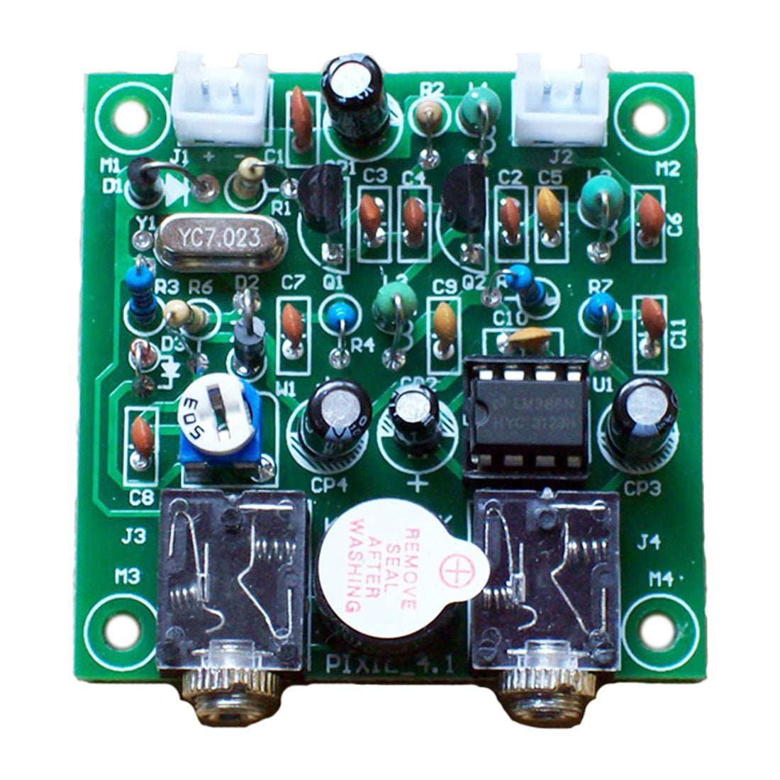 Radio 40M CW Shortwave Transmitter Receiver Version 4.1 7.023-7.026MHz QRP Pixie Kits DIY with Buzzer Transceiver