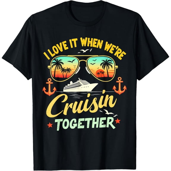 Cruise Squad 2025 Family Cruise 2025 Couple Outfits Friends T-ShirtMen's and women's gift, black and white T-shirt, size: Extra large S-4XL