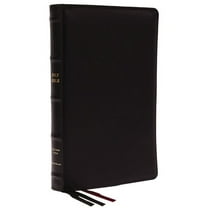 KJV Holy Bible: Large Print Thinline, Black Goatskin Leather, Premier Collection, Red Letter, Comfort Print: King James , (Hardcover)