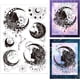 thumbnail image 1 of Sellos transparentes de cuerpos celestes estilo boho, siluetas de estrellas para manualidades, álbumes de recortes, tarjetas decorativas, 16 x 11 cm (6,3 x 4,33 pulgadas)., 1 of 8